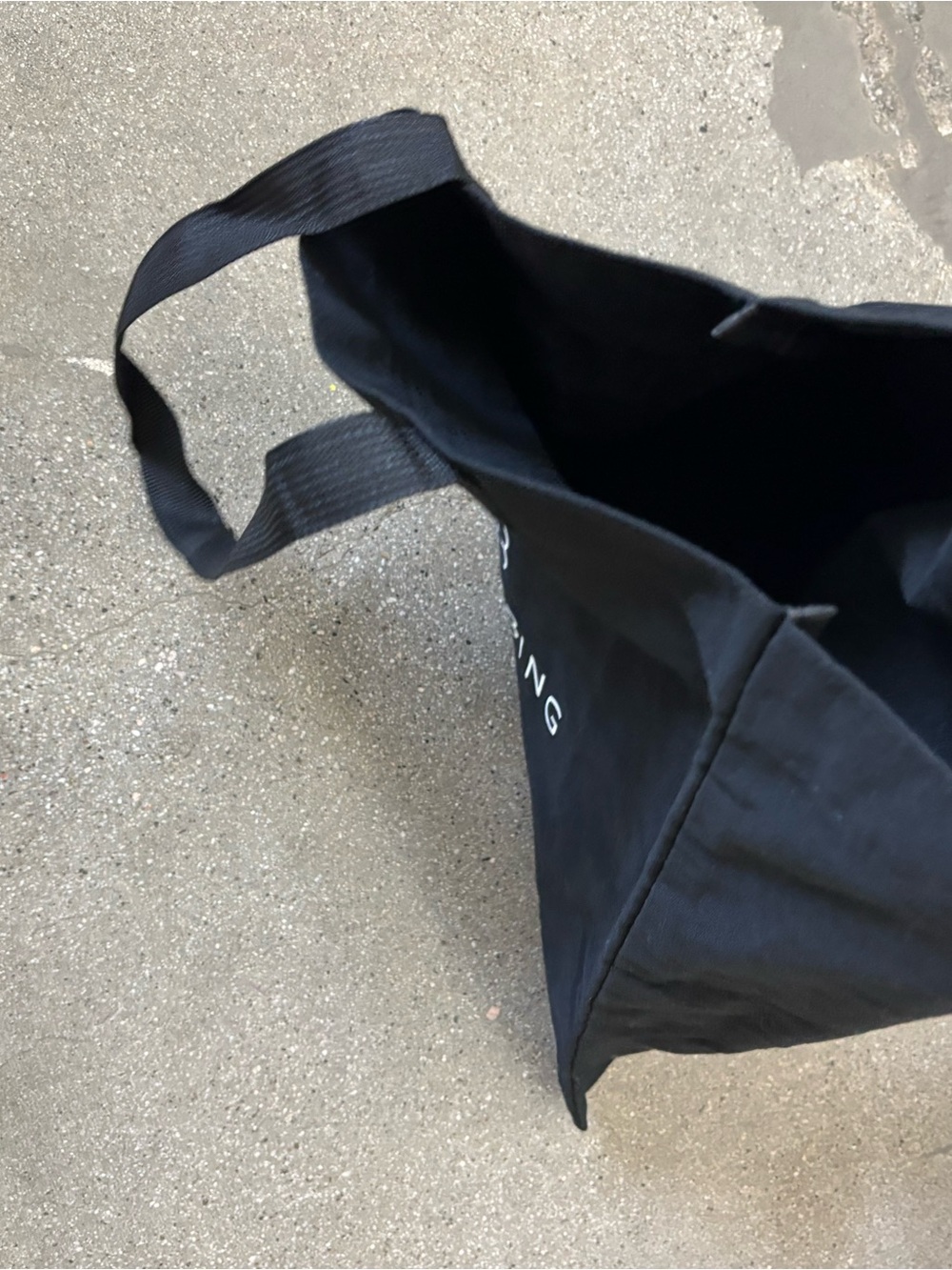 Anine Bing Black Canvas Logo Tote Bag - Picture 7 of 7